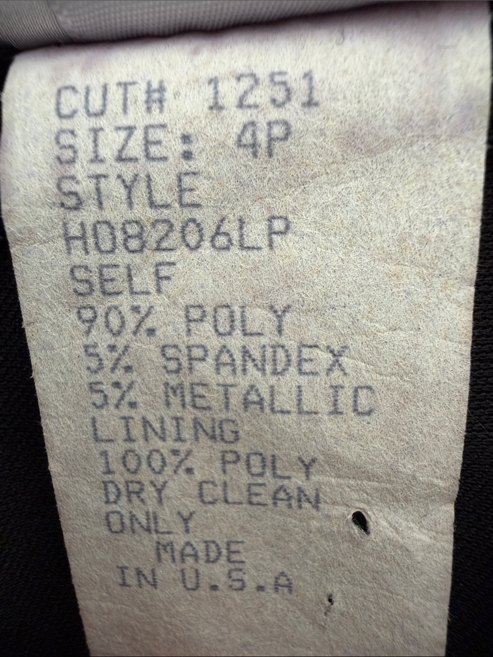 Vintage Tadashi Black Metalic Ruffle Sheer Mesh Cocktail Illusion Dress Size 4P - Picture 14 of 14